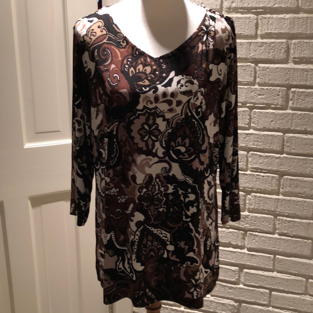 Chico’s Multi-Color Tunic, LN, SZ 3